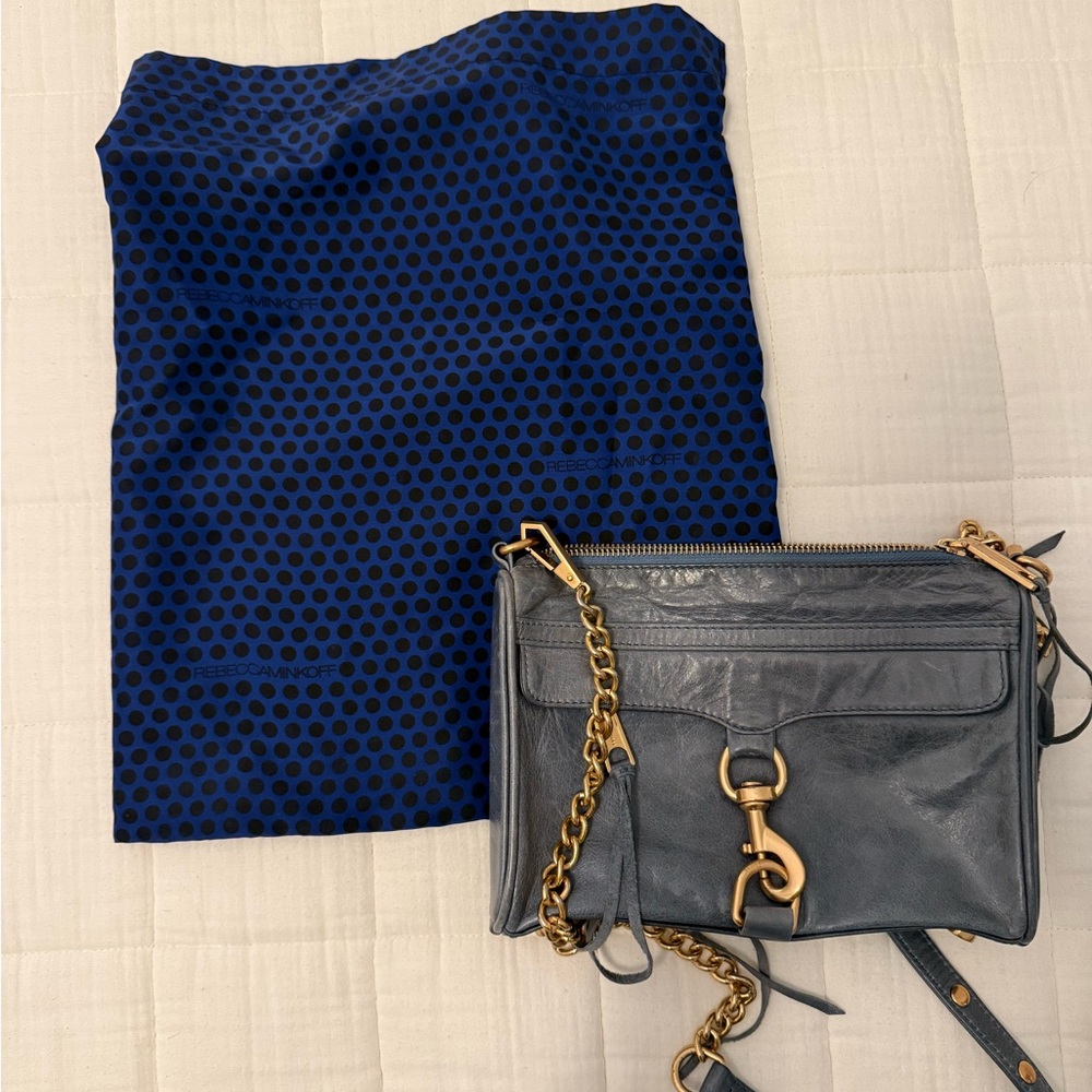 Rebecca Minkoff ‘Denim Blue’ leather crossbody bag